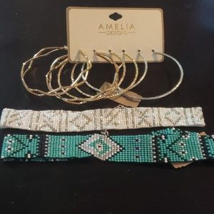 Aretes y gargantilla